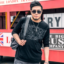 GxxH Tide Brand Size Fat Men Long Sleeve T-shirt Loose Casual Plus Size base shirt Fat Men