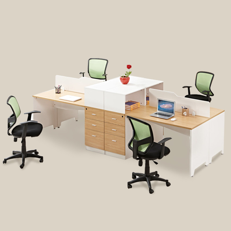 Simple fashion modern staff desk desk combination screen 4 - person work card seat staff