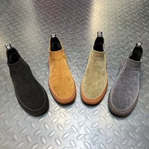 Autumn Winter new suede Martin boots masculiny warm and thick bottom short boots 100 hitch a mens foot pedal medium-high help cotton shoes