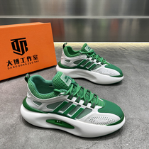 Mens shoes summer style breathable mesh daddy shoes trendy soft bottom stepping on shit feeling sports shoes thick bottom increase mens casual shoes