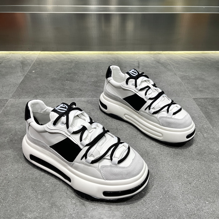 Men's shoes 2022 new leather daddy shoes and Korean edition trend thick soles increase shoes and low - gang sports casual shoes men