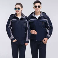 Тибетская синяя серая хлопчатобумажная куртка