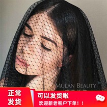 Black Gypsophila grid diy photography tour veil shape hard yarn