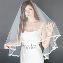 Veil 2020 new bride Korean veil water soluble lace lace lace wedding dress super long veil wedding head