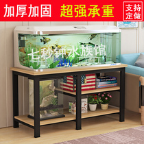 The shelf of the fish tank the solid wood bottom cabinet the iron living room the multi-layer household cylinder aquarium base is easy to customize