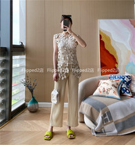 Flipped Earthly White Fumery ~ Designer Line 21ss New Product Hollowed-out Embroidered Vest 210531