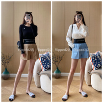 Flipped w*ng thin velvet shorts high waist pressure pleat shorts American letters TEE210716