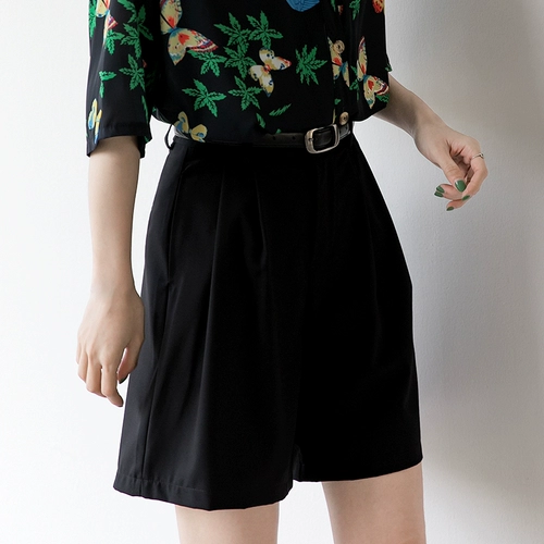 Летний пиджак классического кроя для отдыха, шорты, штаны, высокая талия, свободный прямой крой