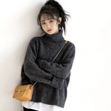 孜索 Зимний ретро цветной трикотажный свитер, 2022, оверсайз