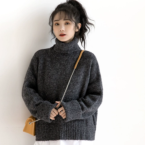 孜索 Зимний ретро цветной трикотажный свитер, 2022, оверсайз