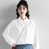 Весенняя дизайнерская белая рубашка для школьников, тренд сезона