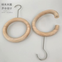 Clothing store Hongyang Circle Solid Wood Circle Scarf Creative Circle Jeans Silk Scarf Tie Hat Stand