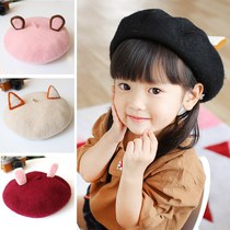 Childrens beret autumn and winter 1-3 years old 4 girls hat winter Korean version Sheep fashion hat female baby princess cute