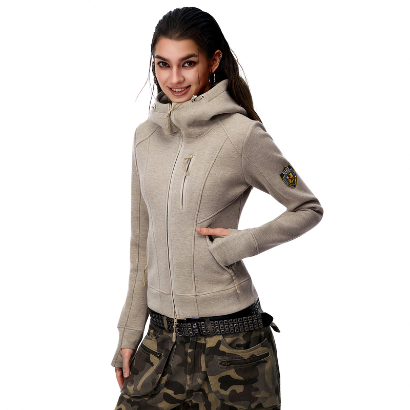 0123Start German Velvet Slim-Fit Hooded Jacket for Women, American Retro Trendy Outdoor Sports Sweatshirt for Spring 0123Start German Velvet Slim-Fit Hooded Jacket for Women, American Retro Trendy Outdoor Sports Sweatshirt for Spring