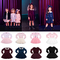 Spot Australian pop brand Rock Your Baby Autumn new girls yarn yarn long-sleeved dress