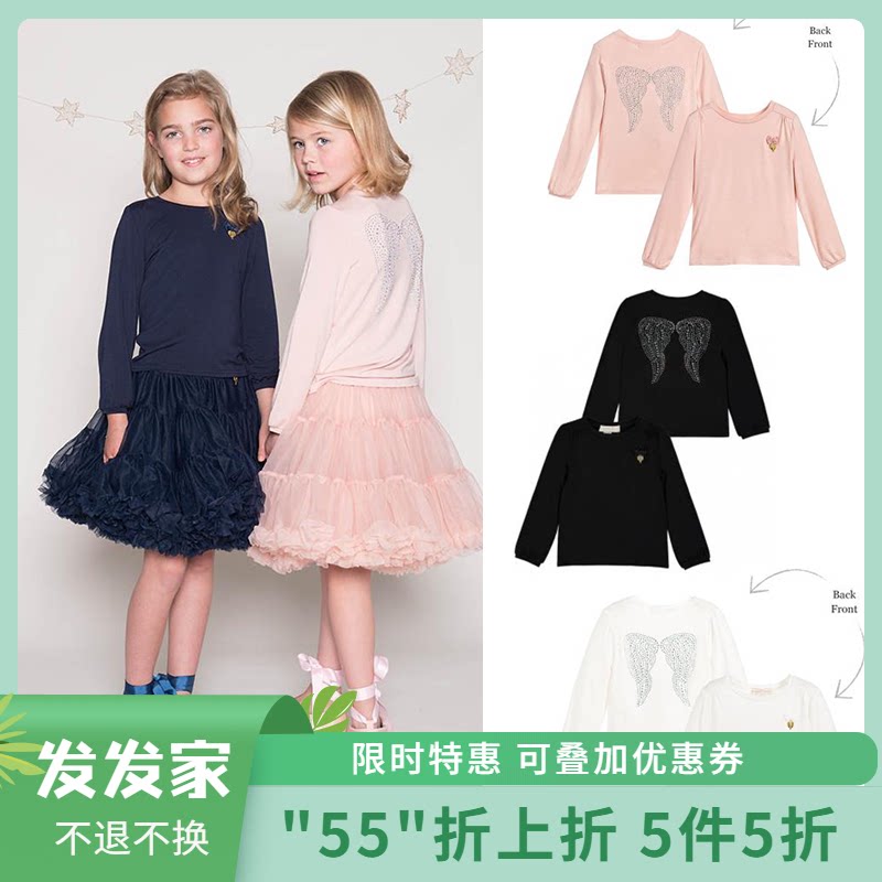 55 spot authorizes UK Angels Face autumn winter money Children's angel wings T-shirt blouse 2-3 years old
