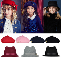 Authorized British Angels Face AW autumn and winter childrens girls beret kitten ear topper