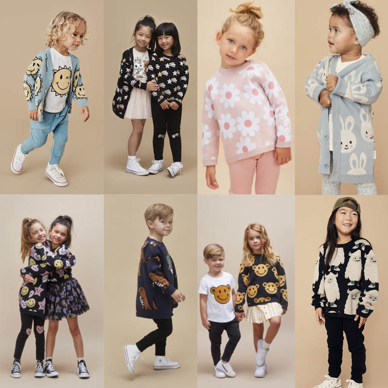 40% off in Stock Australian Huxbaby Children's Korean Style Knitted Cardigan Sweater Jacket for Boys and Girls
