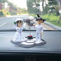 Wukong Qiqi couple car center console ornaments cute creative interior decoration Net red hand car accessories