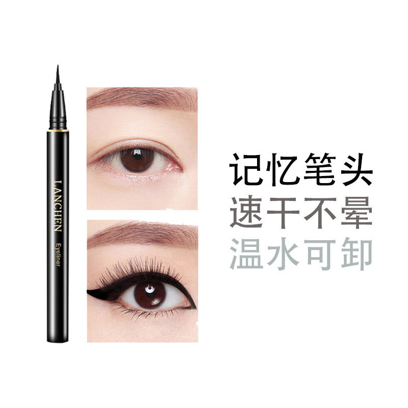 Blue Show Jun Black Lasting Eyelink Pen Waterproof Perspiration Not Easy To Fall Color Unseasonated Sponge Head Special Cabinet Identical