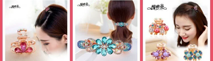 Fuliman phiên bản tiếng Hàn của phụ kiện tóc đầu clip lớn mùa xuân clip rhinestone nơ Hàn Quốc kẹp tóc kẹp tóc clip ngang