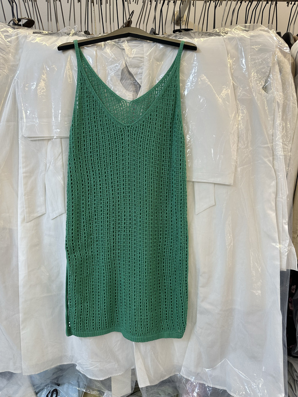 Korean-Style New Fashion Design with a Unique Hollow-Out Knit Layered Vest, Cover-Up, Camisole Dress, Sleeveless Vest Top