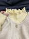 Korean-Style Gentle Yellow Lace Knit Sweater for Women, Autumn and Winter, Stylish and Beautiful, Soft and Cozy Inner Layer Base Shirt Set, Trendy Top