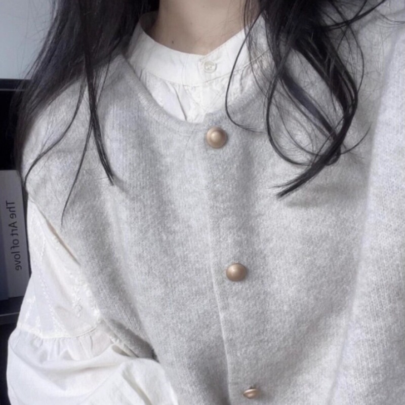 Early Autumn New 2026 Korean Style Loose Outerwear Sweater Women's Knitted Vest Sleeveless Top for Layering