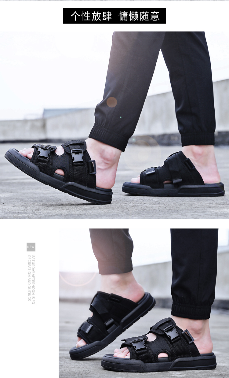 Dép Li Ning Wudao Giày nam 19 Mùa hè Ánh sáng mới Giày Velcro Bãi biển Giày chống trượt cổ điển Dép và Dép - Giày thể thao / sandles xăng đan đế xuồng