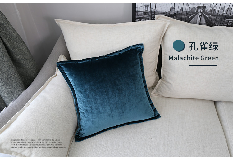Four Seasons nhung màu đơn giản nhung gối đệm sofa giường đệm tựa lưng đệm bộ mã lớn có thể được tùy chỉnh - Trở lại đệm / Bolsters gối sofa