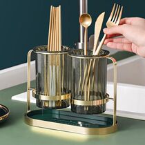 Light luxury chopsticks rack household chopsticks bucket drain tableware storage box chopsticks kitchen chopsticks basket chopsticks cage