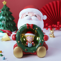 New Santa Claus wreath star lamp ornaments night light bedside atmosphere decorative lamp crafts holiday gifts