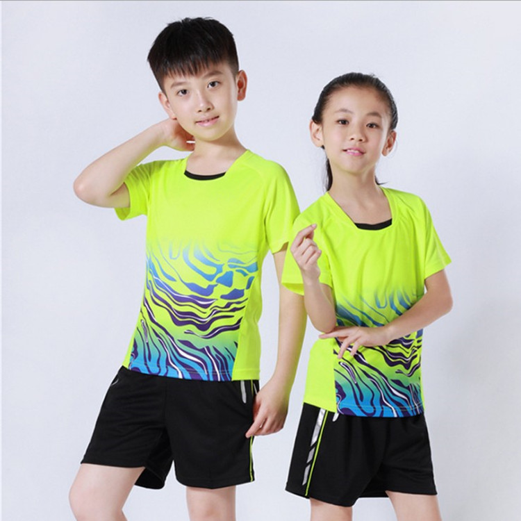 Children's table tennis clothing dragon clothing suit short-sleeved sportswear training clothing badminton clothing breathable quick-drying group purchase printing