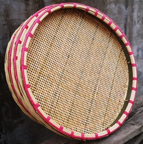  Household bamboo flat round bamboo sieve perforated bamboo products dustpan sieve screen Bamboo drying plaque sand drying vegetable net