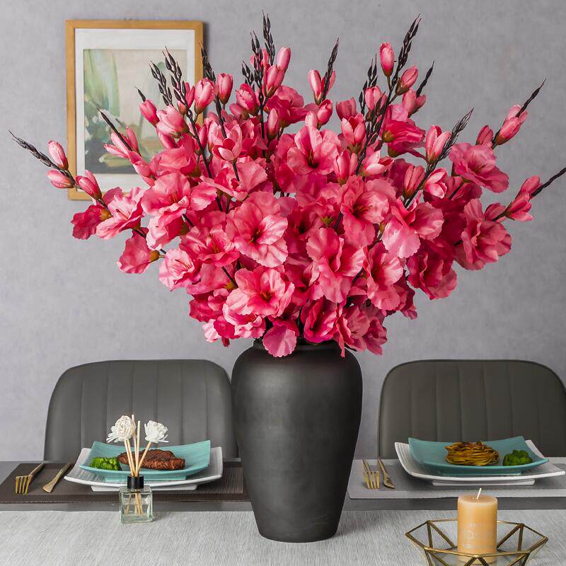High-end magnolia flower simulation flower fake flower living room coffee table Chinese-style decoration porch decoration bouquet flower table silk flower