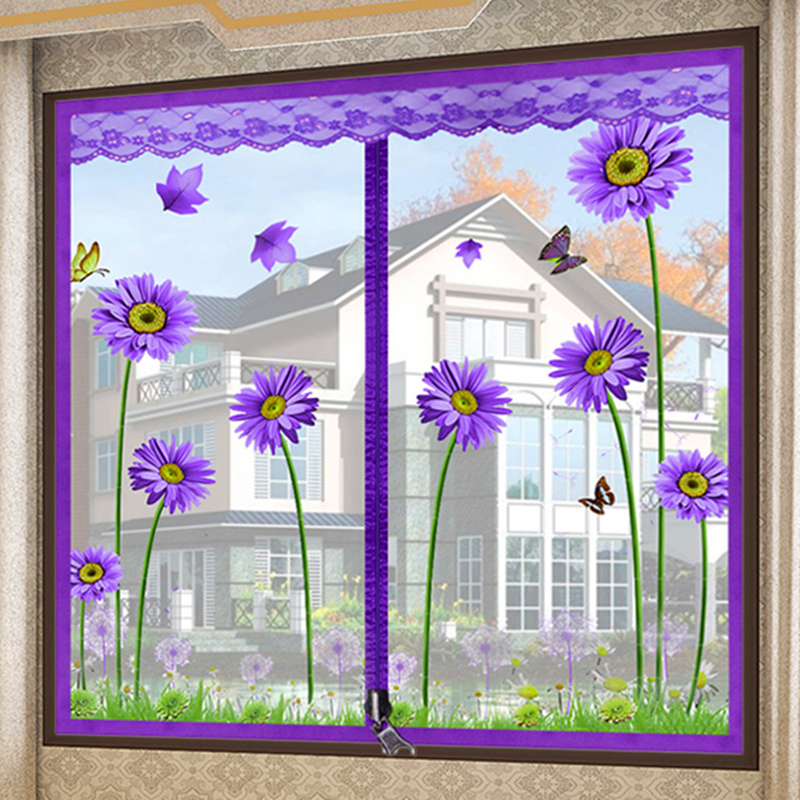 Mosquito screen screen screen self-adhesive window curtain velcro sand window magnetic magnet curtain self-installed invisible home