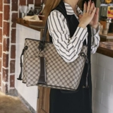 Вместительный и большой шоппер, вместительная и большая портативная сумка на одно плечо для отдыха, Гонконг, из натуральной кожи, коллекция 2023