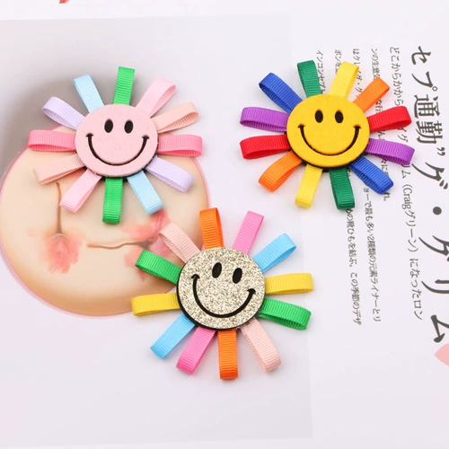 Милые аксессуары на солнечной энергии, детская заколка для волос, аксессуар для волос, сумка для обуви, упаковка, декор, в цветочек