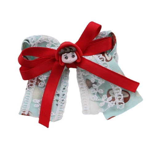 Красная шапочка, весенняя милая заколка для волос с бантиком, свежий красный аксессуар для волос, DIY