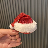 Красные блестки для ногтей, заколка для волос