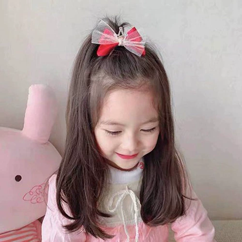 Детский аксессуар для волос, красная заколка для волос с бантиком для принцессы, шпильки для волос