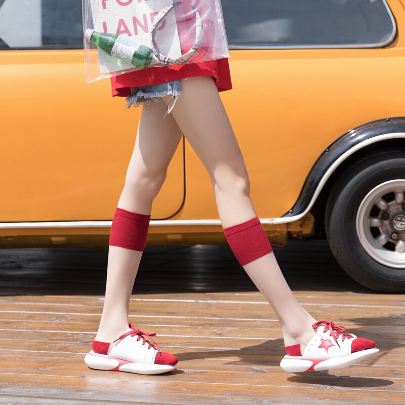 Cassie Calf Socks for Women, Summer Thin Mid-Tube Glass Stockings, Japanese Style Socks, Half-High Tube Long Socks ins Trendy