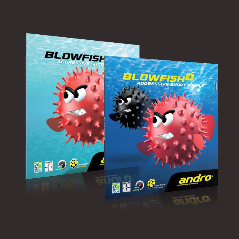 Bubble fish ANDRO shore degree BLOWFISH poison puffer particles table tennis positive rubber set rubber