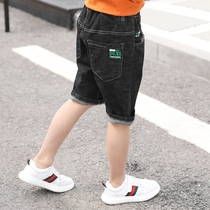 Boy denim shorts summer clothes 2021 new childrens pants thin five-point pants in the big boy Korean version of foreign style pants