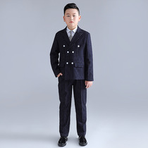 Fat childrens suit and fat to increase flower childrens wedding host performance dress boy gentleman style striped small suit suit suit