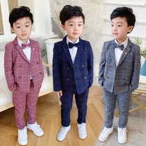 Handsome childrens suits boys little suits baby plaid suits flower childrens dresses little hosts piano costumes