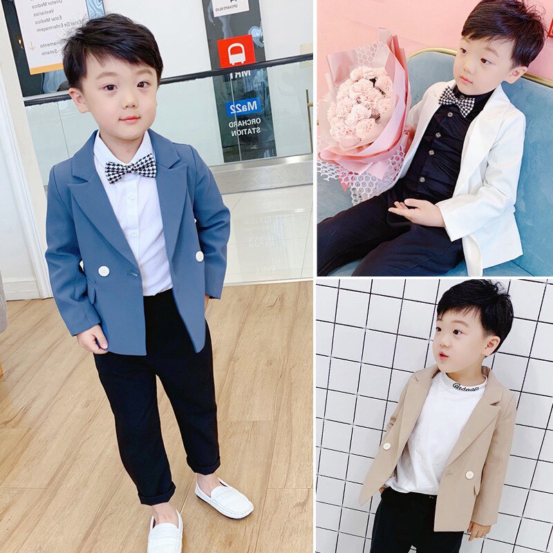 Children's suits autumn clothing new boys Western-style flower gown The piano plays out the boy kid's handsome gas jacket