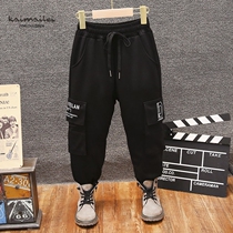 Fashion winter style plus velvet pants childrens casual trousers 2021 New Baby Childrens pants thick warm little pants tide