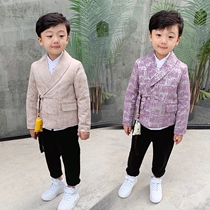 2021 Winter new Chinese style thickened cotton-padded clothes men and women childrens clothing National style Hanfu plate buckle Tang suit