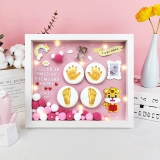 Детские отпечатки рук и ног, чернильная подушечка, детский сувенир, памятная подарочная коробка, подарок на день рождения